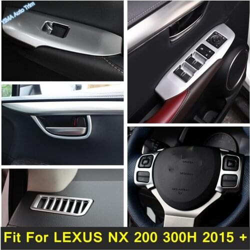 Inner Door Handle Bowl / Steering Wheel Button Frame Cover Trim Matte For LEXUS NX 200 300H 2015 - 2020 Interior Accessories