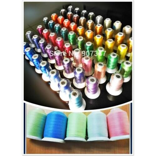 Brother Colors Series Machine Embroidery Thread Filament,500m*63 ,100% Polyester+ Nylon Glow In The Dark Thread 1000m*5 Colors