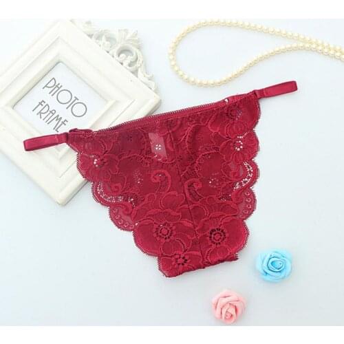 Solid Women Everyday Underwear Sexy Lace Panties Female Nylon Briefs Thongs G-string Lingerie Underwear