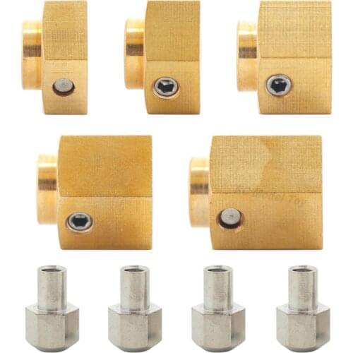 4PCS Brass 12MM Wheel Hex Conversion Extended Adapter for 1/10 RC Cwawler Car Axial SCX10 III AXI03007 Capra 1.9 UTB AXI03004