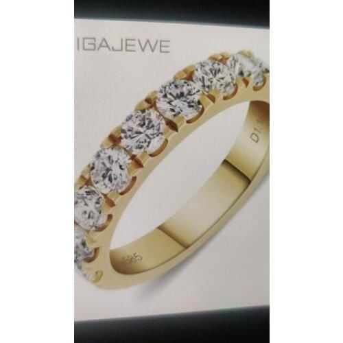 18k yellow gold real diamond each 0.1ct all use 0.9ct use F color