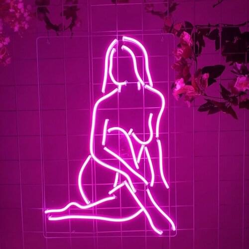 Sexy Neon Sign Lights Custom Personalized Aesthetic Room Decor Girl Led 3D Acrylic Wall Hanging Bar Pub Home Light Up Signs