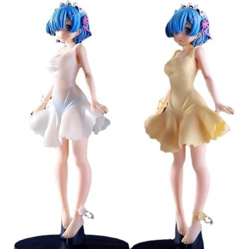 Rem Re:Life in a different world from zero Transparent Dress PVC Action Figure Cute Rem Collectible Model 23cm