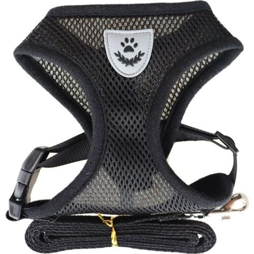 Pet Cat Harness Small Medium Dogs Collar Dog Leash Reflective Walking Mesh Vest For Puppy Harnesses Adjustable Mesh Chest Strap
