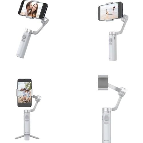 Foldable Handheld Gimbal Stabilizer Selfie Stick Microphone Tripod Extension Rod Tool For Smartphone Action Camera