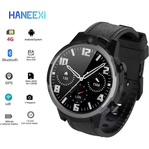 Best selling 4GB+128G Android system 4g sim card Smart Watch 1.6" WIFI GPS bluetooth 5MP dual Camera Sports Smartwatch Men Women