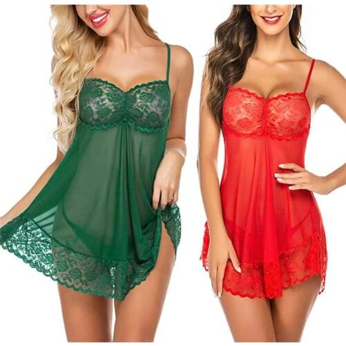 Women Clothes Sling Mesh Women Sleepwear Sleevless Lace Home Dress Sexy Nightgown Fashion Female Nightdress