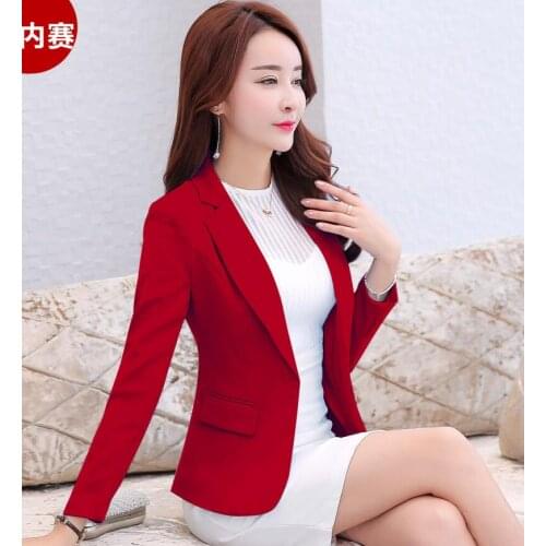 Spring And Autumn Blazer Women Suit New 2021 Blazers Womens Suits Short Slim Womens Jackets Long Sleeve Female Coats Black