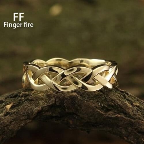 Simple Fashion 18K Gold Engagement Wedding Anniversary Ring Size 6-10