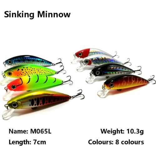1pc 70mm 10.3g Fishing Lures Inner Lead Minnow Wobbler Swimbait