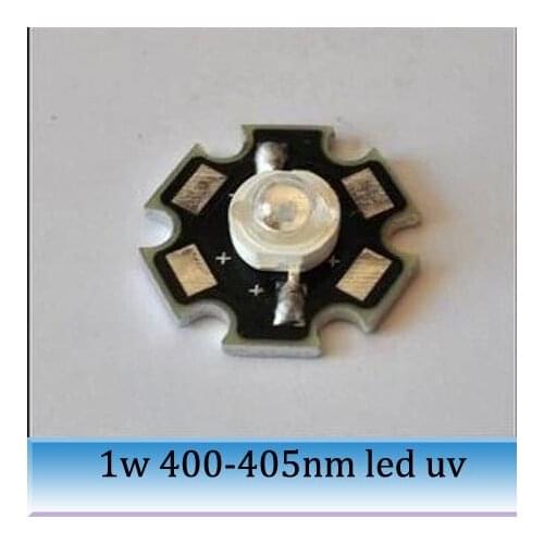 10pcs violet 1W LED high-power lamp bead banknote sterilizing lamp with aluminum plate 400-405nm