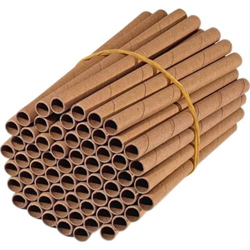 50Pcs Bee House Tubes Refill Bee Paper Tube Liners for Insect Nest Beehive House Garden Pollinator Bee House Nest Tubes