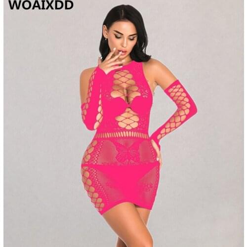 9 Colors XXXL Women Sexy Lingerie Body Stockings Sexy Dress Babydolls transparente Fishnet Underwear Stocking Set Sex Products