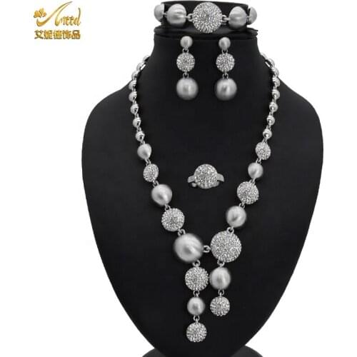 ANIID African Jewelri Diamante Necklace Sets For Women Alt Jewelery Indian Ethiopian Jewelry Dubai Gold Drop Wedding Bracelets