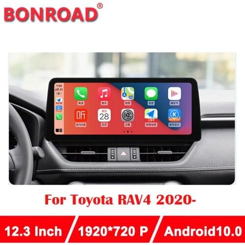 Bonroad 12.3'' Android 10 For Toyota RAV4 XA50 2018-2021 Car Multimedia Player Radio Stereo 2 Din GPS Navigation Head Unit