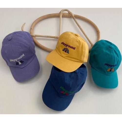 Outdoor Recreational Children Hat 2021 New Pure Color Embroidered Letter Sunshade Cap Boys And Girls Cap Kids Baseball Hat