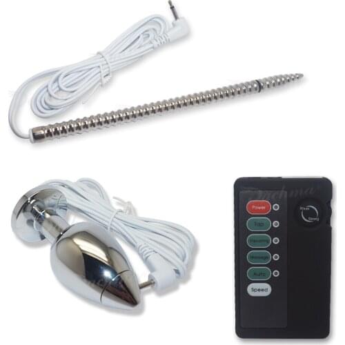 Electro Shock Urethral Catheter Metal Electric Anal Butt Plug Fetish Prostate Massager Vibrator Adult Sex Toys For Men Gay