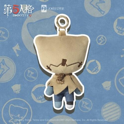 Game Identity V Axe Boy Robby White Cosplay Cute Anime Mini Plush Dolls Keychain Toy cry baby Bag Pendant Gifts