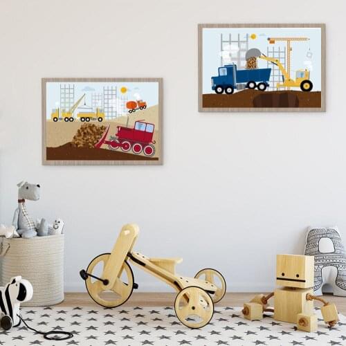 Cars Canvas Painting, Children Wall Picture, Art Prints for Kids, Cute Poster,Modern Baby Nursery Decor,Birthday Gifts
