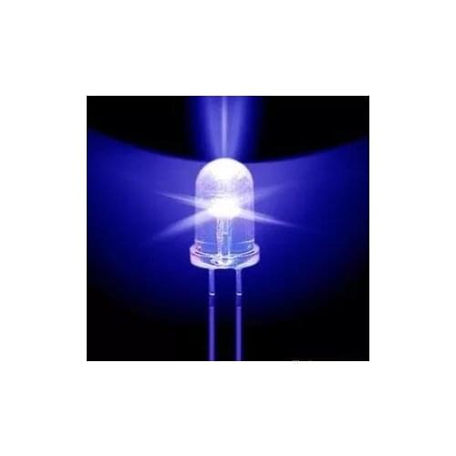 Wholesale 100 pcs Blue 5mm Round Super bright emitting diode LED bulb lamp Light 5000MCD