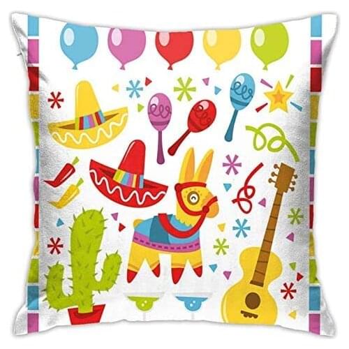 Pooizsdzzz Personalized Abraction Mexican Party n Cactus Sombrero Musical Items and A Pinata Ethnic Inspirations Decorative