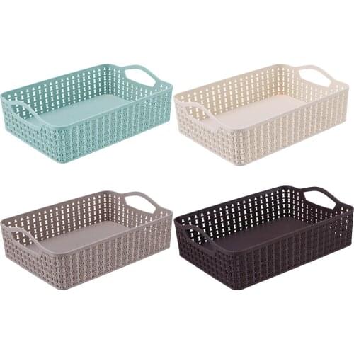 Plastic Multi-purpose Rectangular Storage Basket Kitchen Bathroom Debris Finishing Food Storage Basket