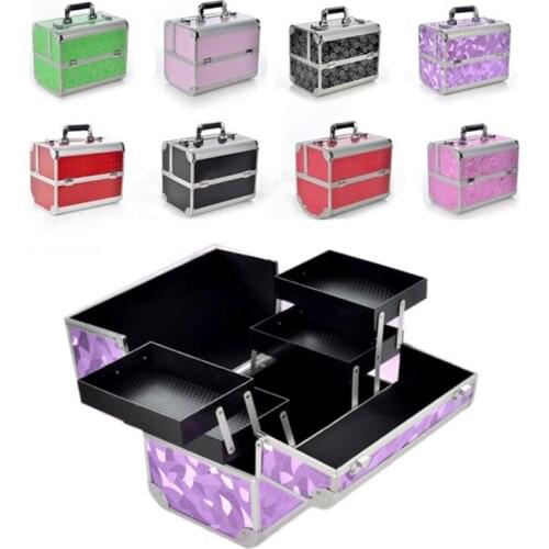 Professional Cosmetics Storage Box Two Layer Drawer Lipstick Nail Oil Container Makeup Jewelry Organizer Desktop Cosmetic Case