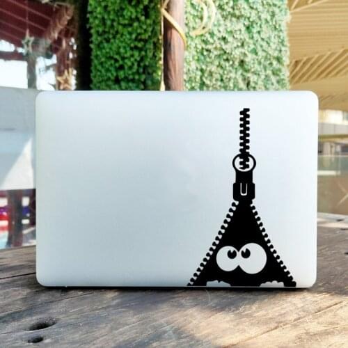 Peeking Zipper Monster Vinyl Laptop Sticker for MacBook Pro Air Retina 11" 13" 15" 16" Mac Book Case Skin Notebook Cover Decal