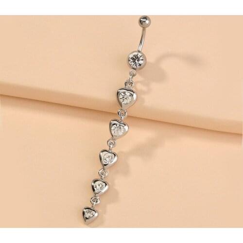 Womens Goth Navel Ring Piercing Trend Long Pendant Sexy Woman Accessories Punk Body Women Belly Button Piercings Jewelry