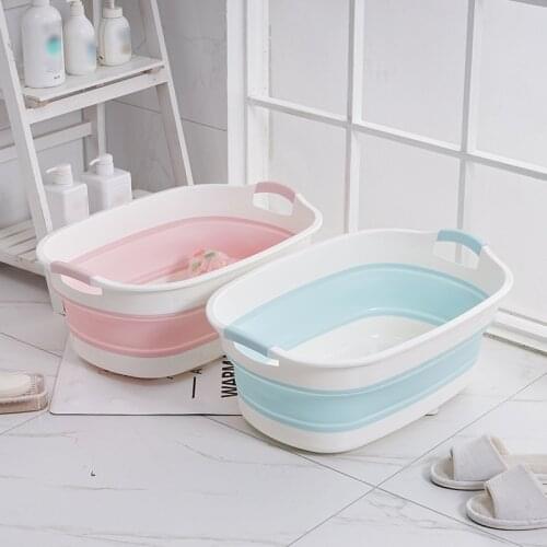 Folding Baby Bath Tub Bathroom Accessories Portable Non-Slip Bathtub Newborn Pet Bathtub Multifunction Bathroom Organizers