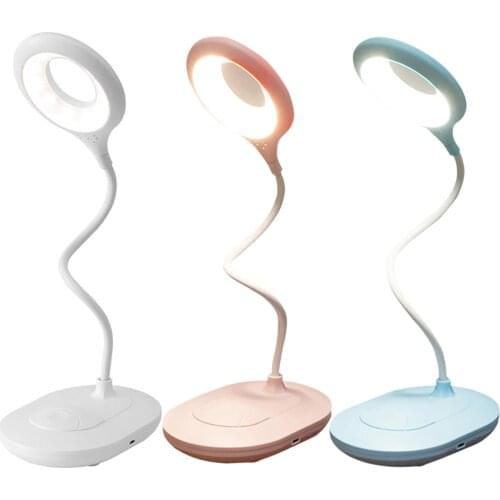 Folding USB LED Desk Lamp Phone Holder Touch Light Eye Protection Reading Light For Student Home Night Light Living Room Bedroom
