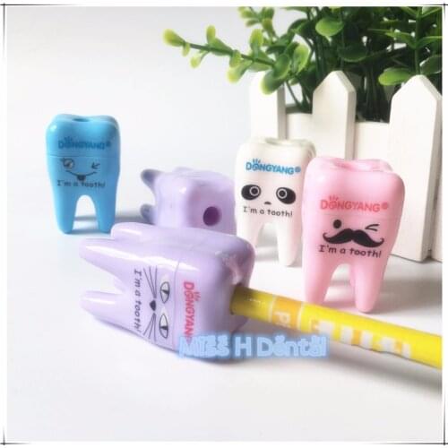 32pcs Lovely Cute Tooth Pencil Sharpener School Kids children Favorite Beautiful stationary dental clinic gift