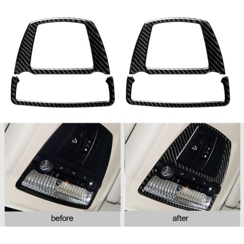 Carbon Fiber Reading Lamp Trim Cover Interior Sticker for BMW 5 Series F10 5GT Auto Sticker Accessories