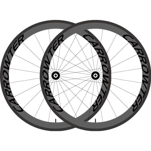 In Stock Black on Black UD Matte 700c 50mm CARROWTER carbon road bike Wheels Bicycle Wheelset with 23mm width Powerway R13 hubs