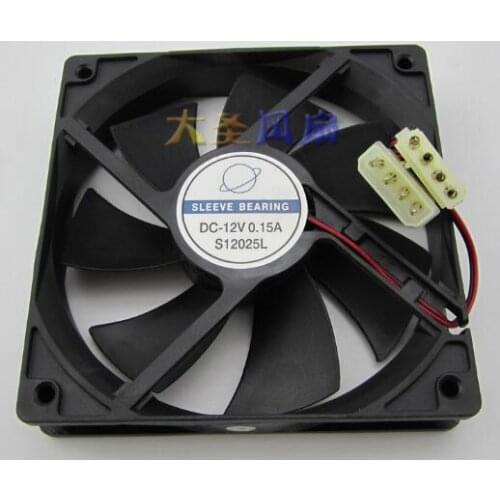 GLOBE FAN S12025L 12V 0.15A 120*120*25mm 1000 rotating mute 12cm power supply fan chassis fan