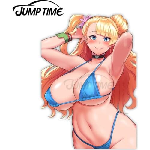 Jump Time 13 x 10.6cm For Oshiete! Galko chan Galko Helmet Car Sticker Scratch-Proof Car Styling Decal Scratch-proof Decoration