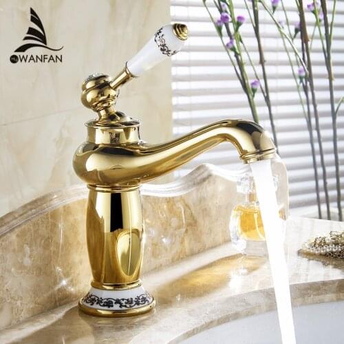 WANFAN Gold Bath Faucets