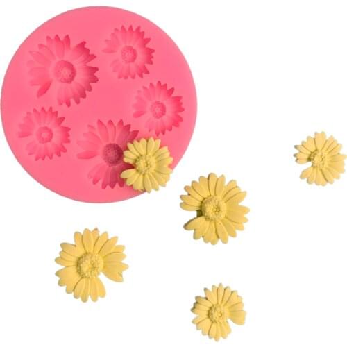 Wulian sunflower silicone mold, sugar baking chocolate mold, cake decoration DIY hand dripping soap mold