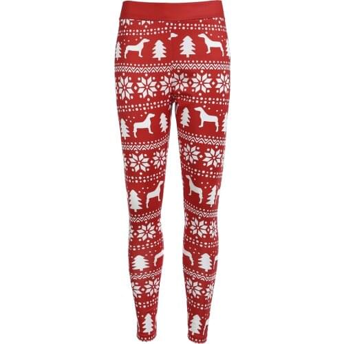 Women High Waist Xmas Gym Running Fitness Leggings Pants Printing Legins Home Stretch Workout Clothes Sweatpants