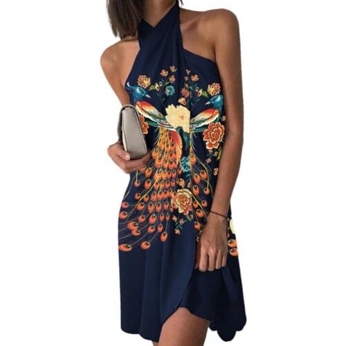 Women Halter Dress Irregular Hem Cool Ladies Off Shoulder Dress for Banquet Summer clothes for Women 2021 платье летнее