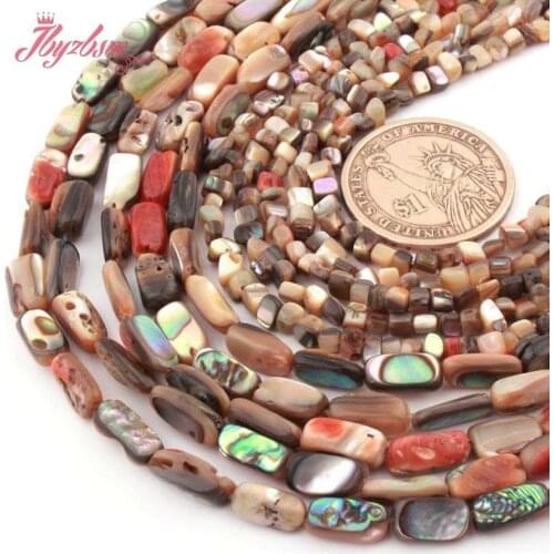 4x10-5x11mm Irregular Multicolor Abalone Shell Beads Natural Stone Loose Beads For DIY Accessories Jewelry Making Wholesale 15"