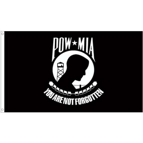 90x150cm POW MIA Black Flag Pow Mia Flag Banner for Commemoration You are Not Forgotten Prisoner War Military Memorial