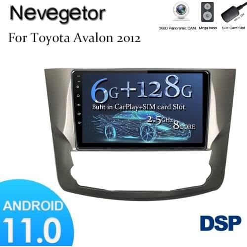 9 inch GPS Radio 6GB+128GB Android 11 gps DVD player Car Multimedia Player for 2012 Toyota Avalon Radio HD