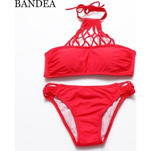 BANDEA Swimwear Female Swimsuit Sexy Bikini 2019 Solid Bather Woman Swimsuit Swimming Suit For Women Swimwear Separate Swim Suit