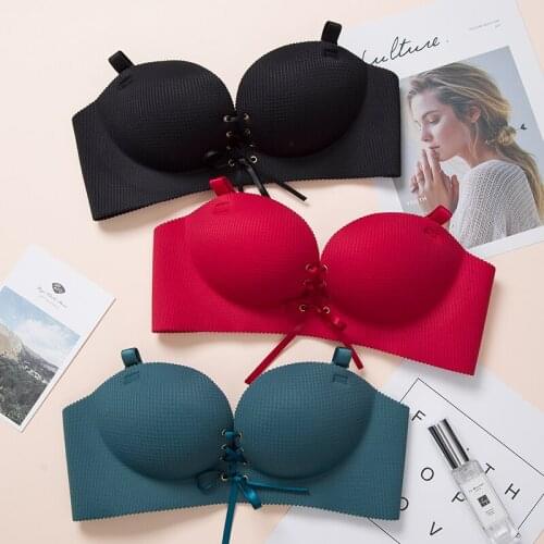 2019 Women Sexy Push Up Bra Adjustable Wireless Seamless Invisible Bra Bandage Massage Bralette Underwear Bra Back Closure
