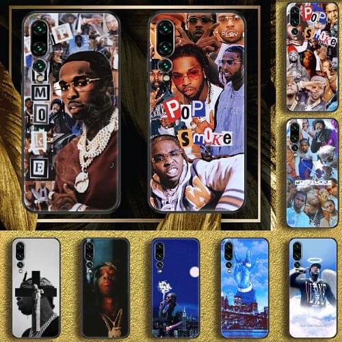 Pop Smoke Rapper Phone case For Samsung Galaxy A 3 5 7 8 10 20 21 30 40 50 51 70 71 E S 2016 2018 4G black trend bumper painting