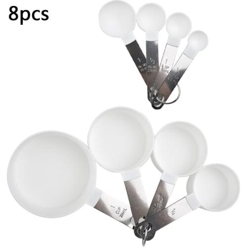 Cooking Measuring Cup kit Tools Set Units Mark 4pcs W/ 4*Spoons Kitchen