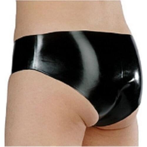 Latex shorts panties with anus or front V inner plug