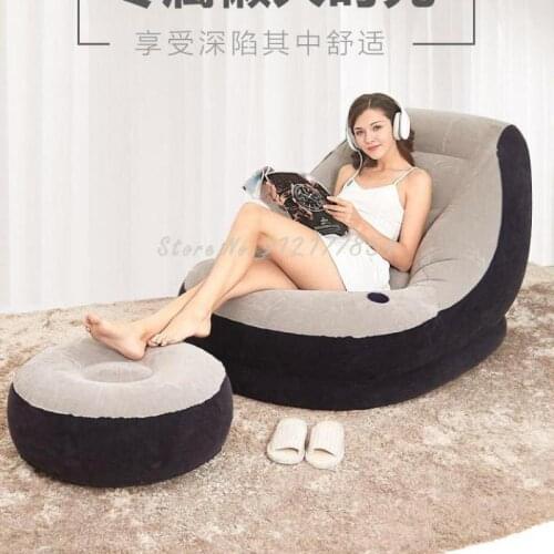 Lazy sofa lounge chair tatami bedroom single balcony small sofa bed outdoor inflatable chair bean bag
