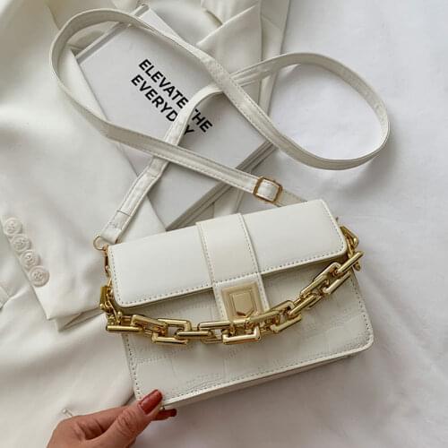 2021 Summer Square Handbags For Women High Quality Pu Leather Shoulder Bag Designer Simple Female Crossbody Bag Small Purses